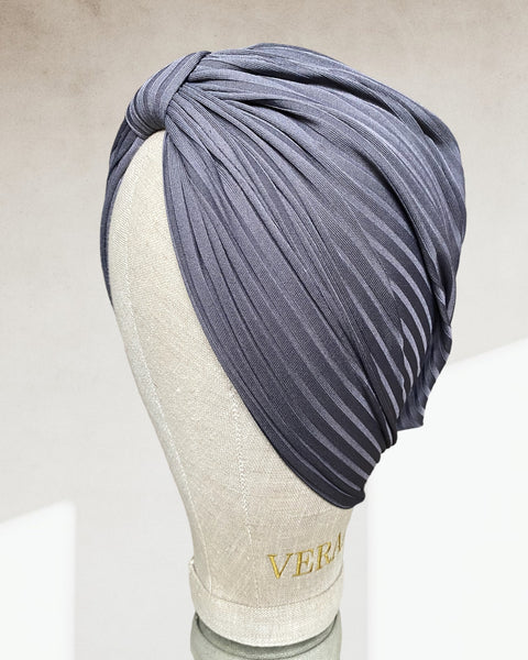 Dark grey jersey turban