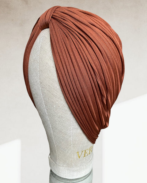 Rust jersey turban