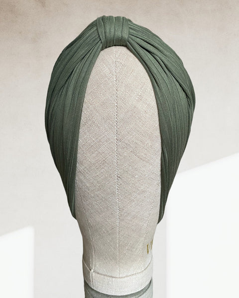 Khaki jersey turban