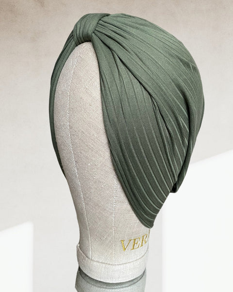 Khaki jersey turban