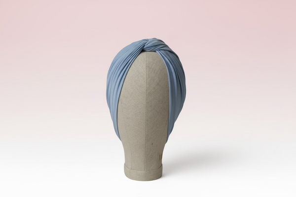 a blue turban for woman