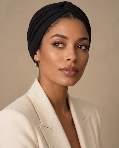 Black cross turban