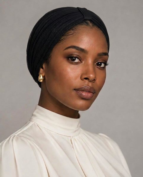 Tulle pleated turban