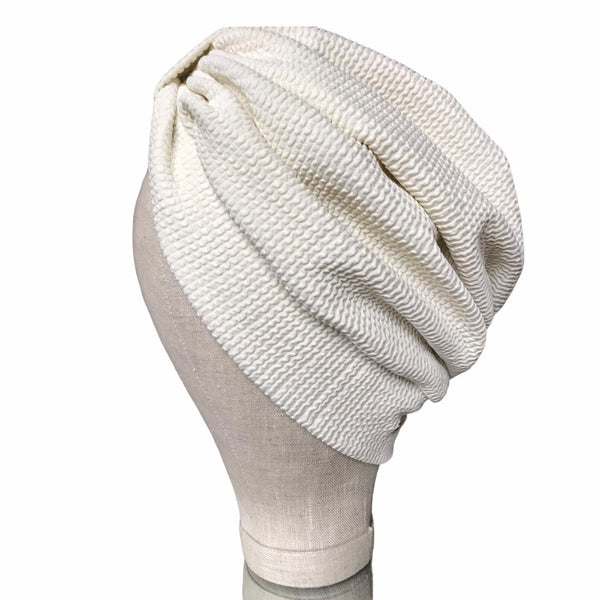 Ivoory crinkle turban