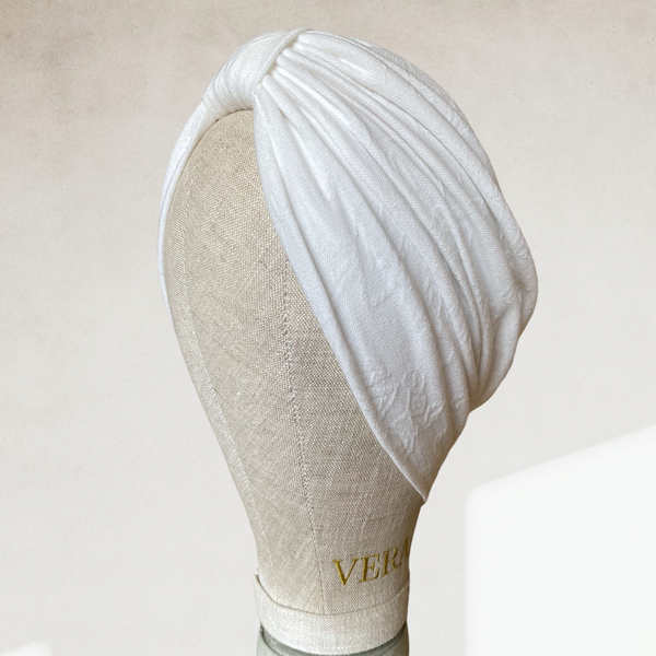 Ivory jersey turban