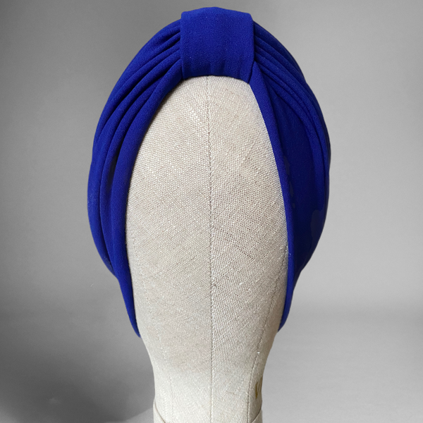 Royal blue classic turban