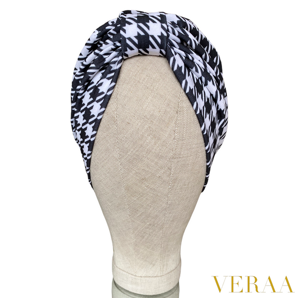 Houndstooth pattern turban