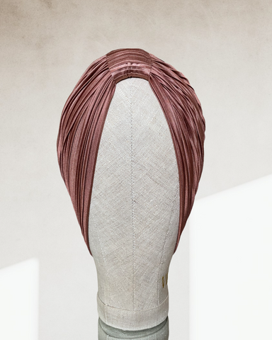 Classic satin plisse turban