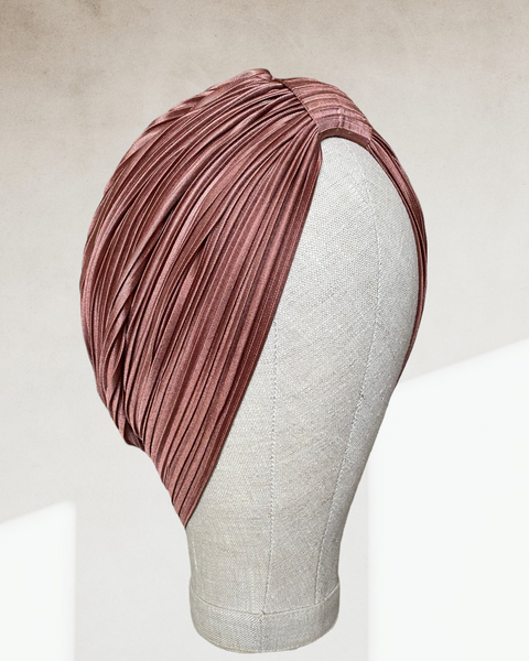 Classic satin plisse turban