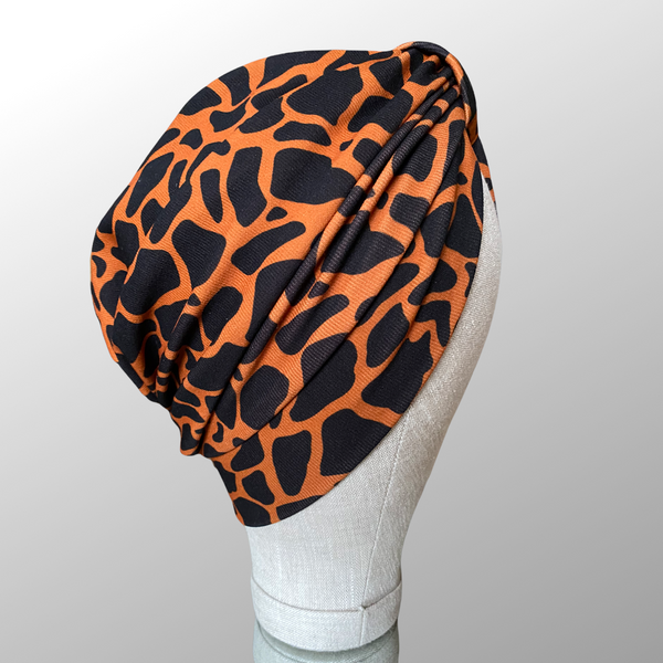 Leopard print turban