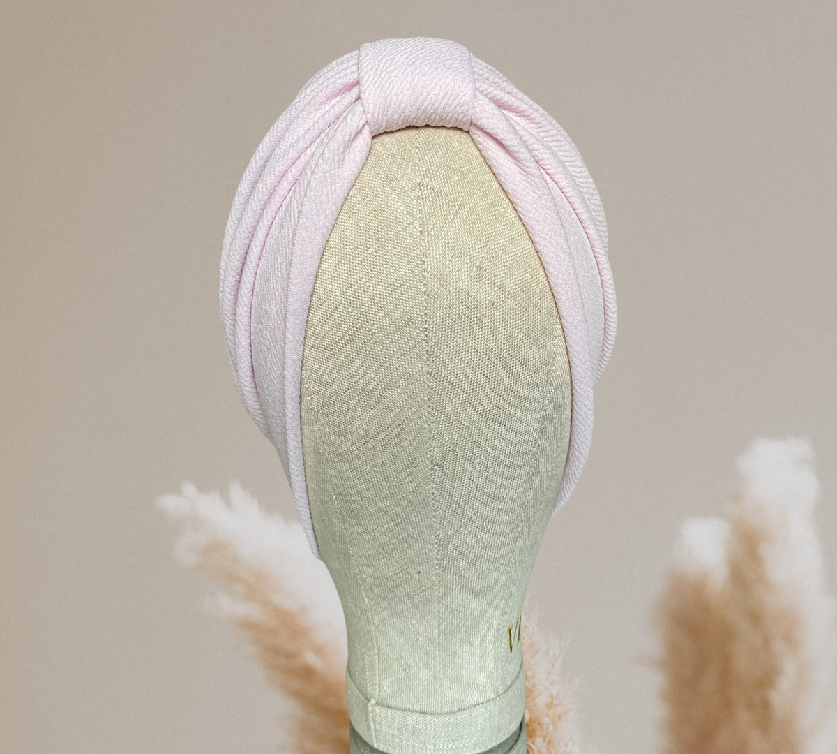 Pink texture jersey turban – VeraaLondon