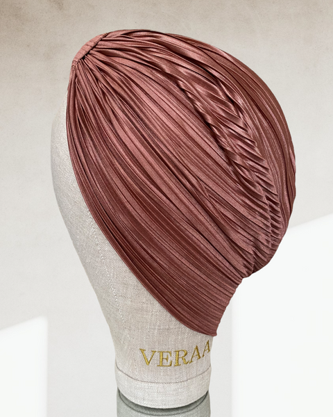 Classic satin plisse turban