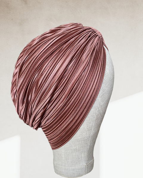 Classic satin plisse turban