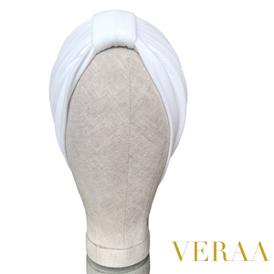 White texture jersey turban