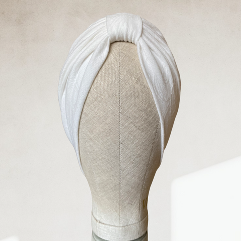 Ivory jersey turban