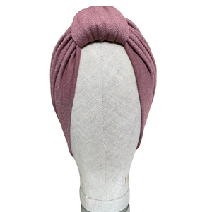 Mauve double knot turban