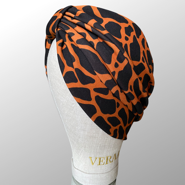 Leopard print turban