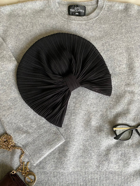 Tulle pleated turban