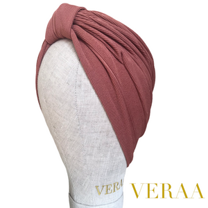 Rust texture knit jersey Turban