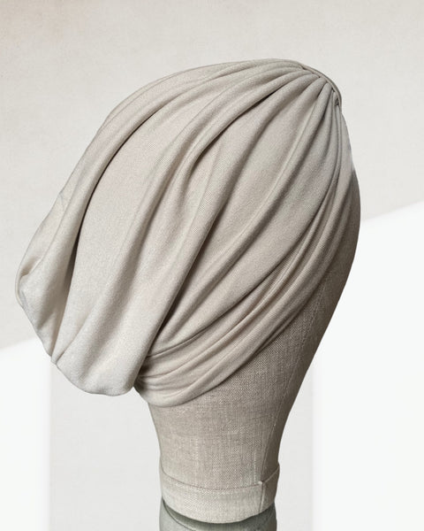 Light stone jersey turban