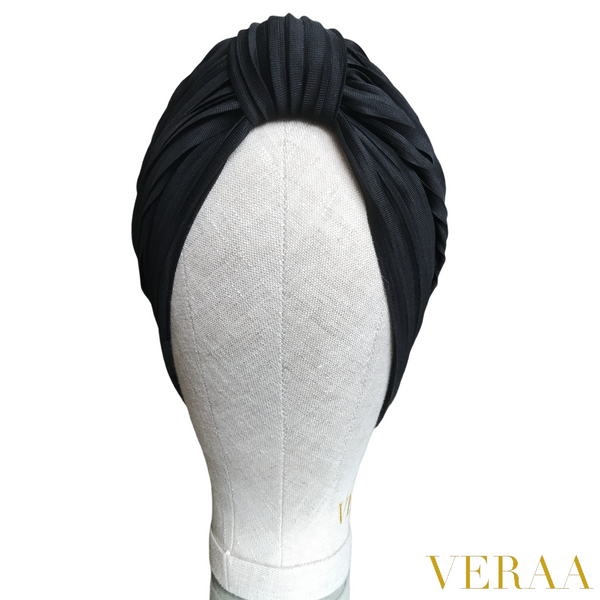 Tulle pleated turban