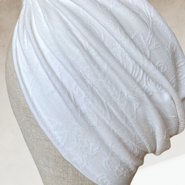 Ivory jersey turban