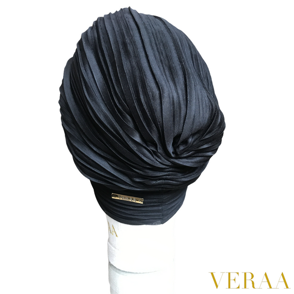 Tulle pleated turban