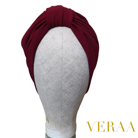 Maroon texture jersey Turban