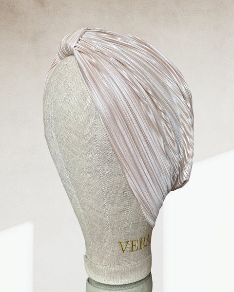 Classic satin plisse turban