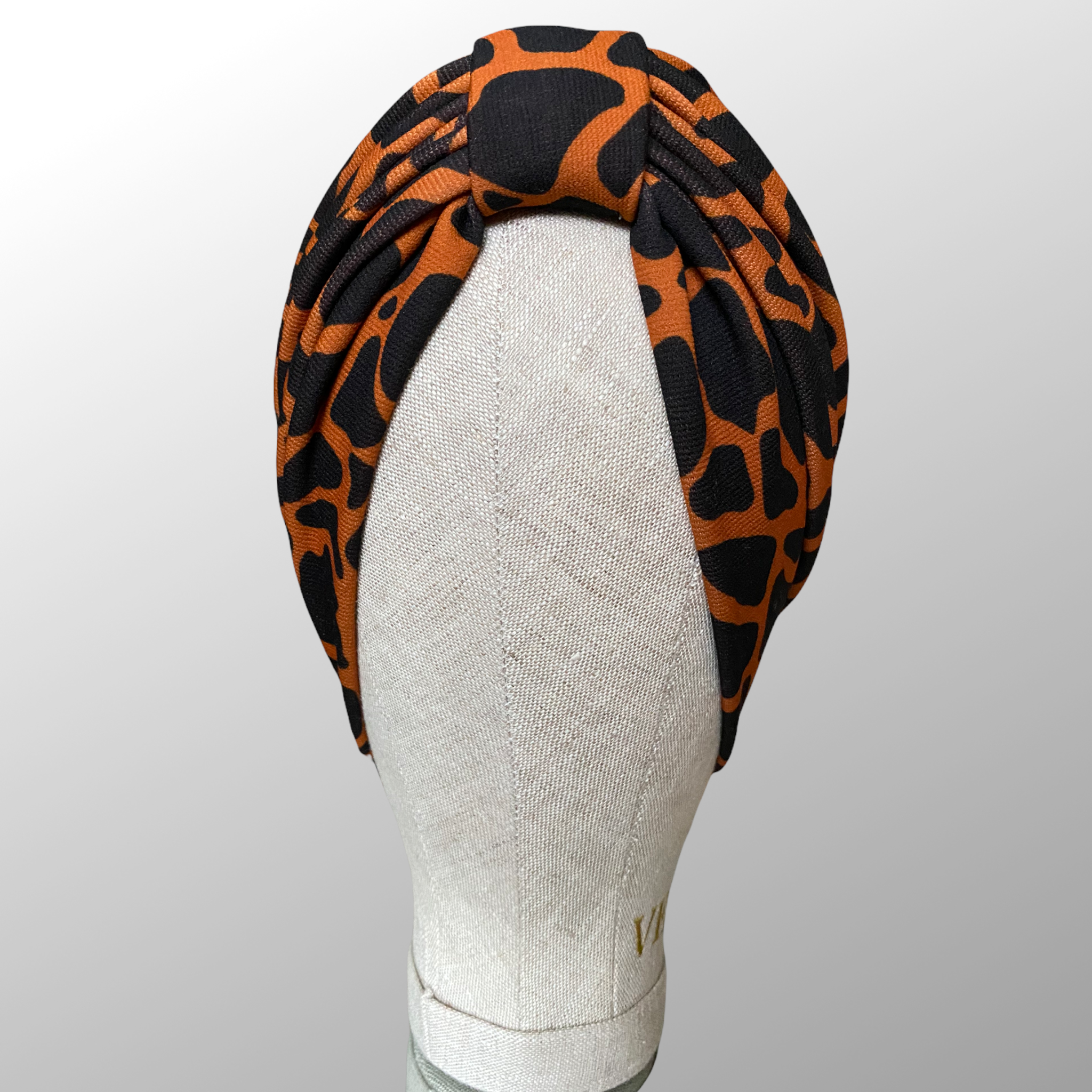 Leopard print turban