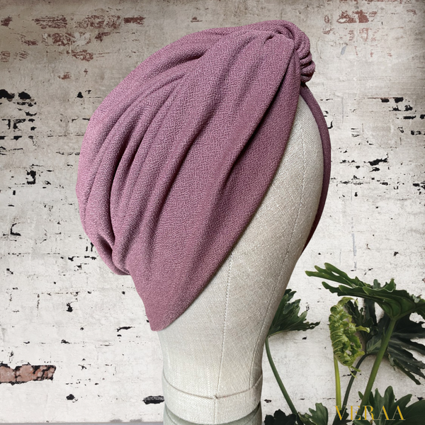 Mauve cross turban