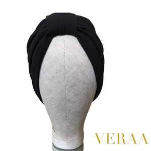 Black texture jersey Turban