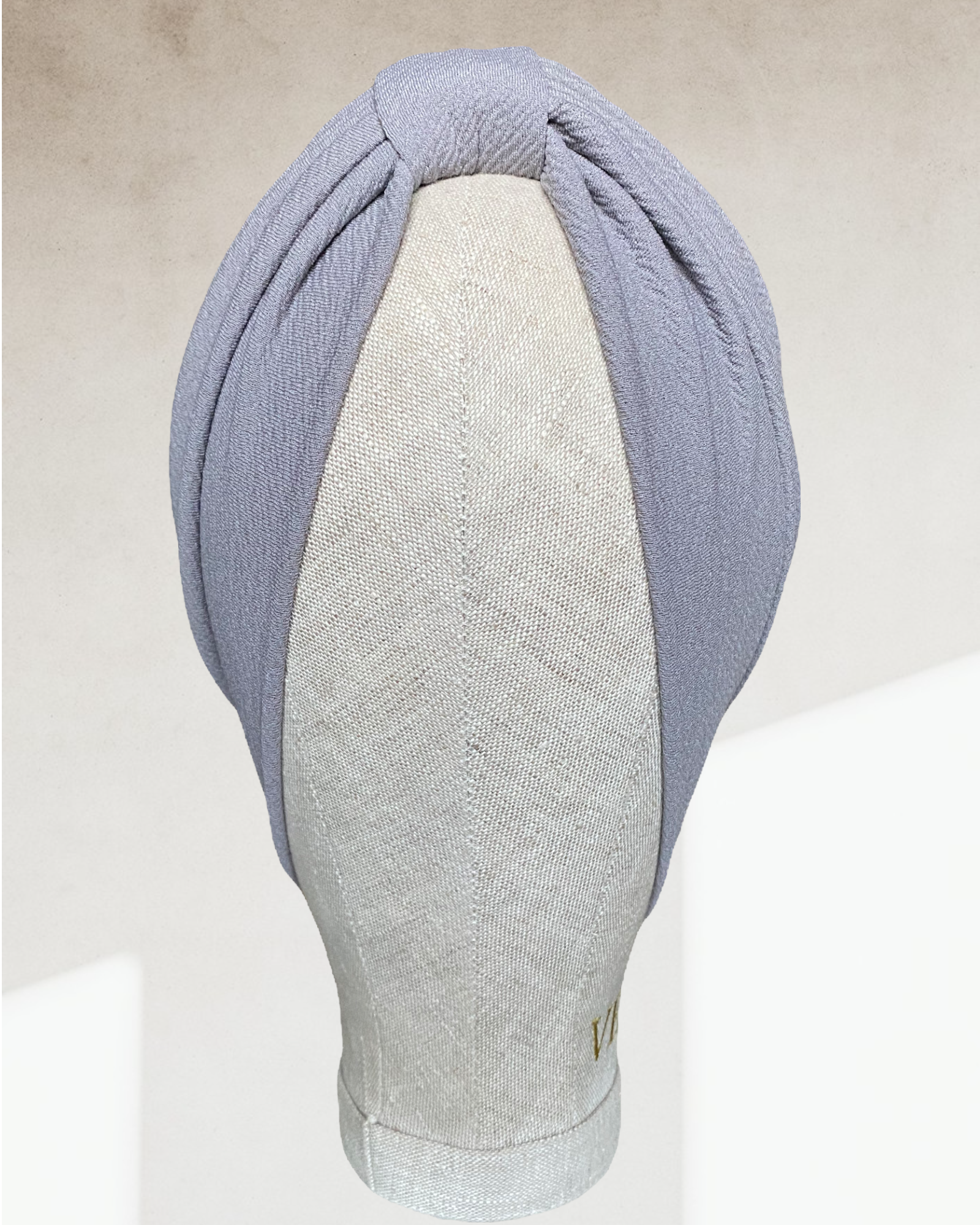 Grey texture jersey turban