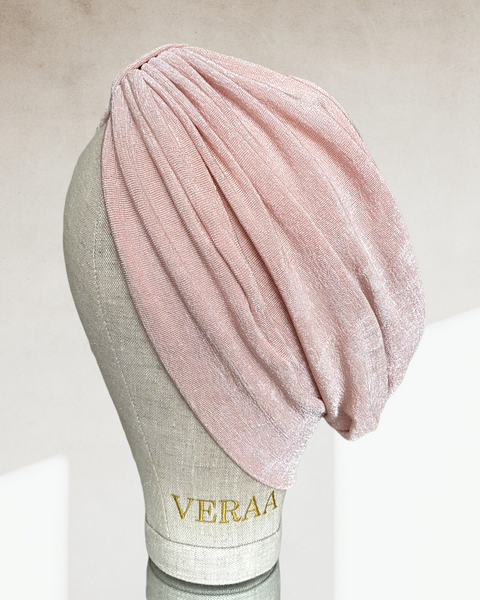 Nude pink classic turban