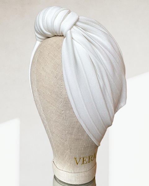 White top wrap turban