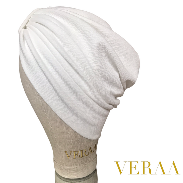 White texture jersey turban