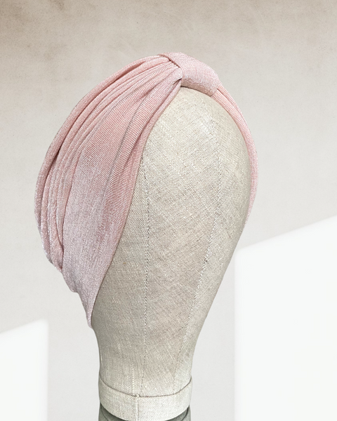 Nude pink classic turban