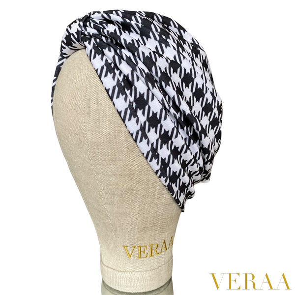 Houndstooth pattern turban