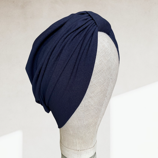 Midnight blue classic turban