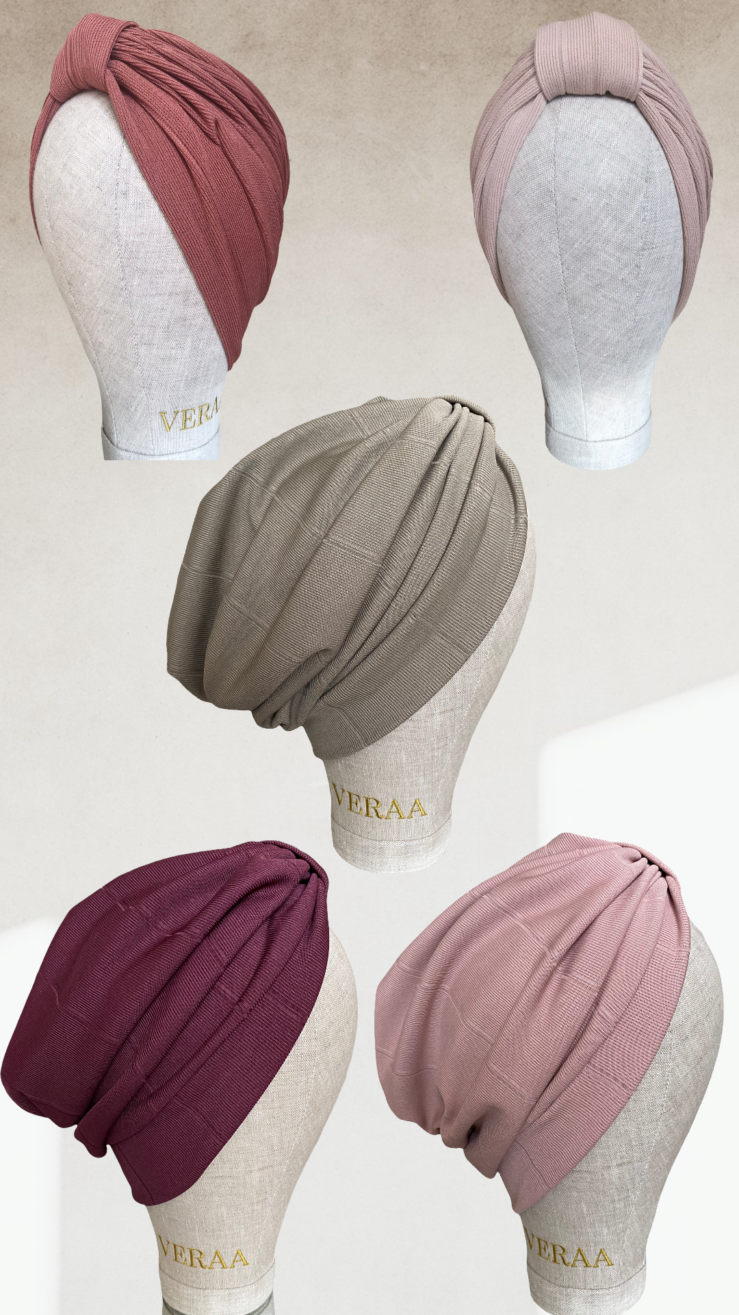 Jersey turbans pack of 5