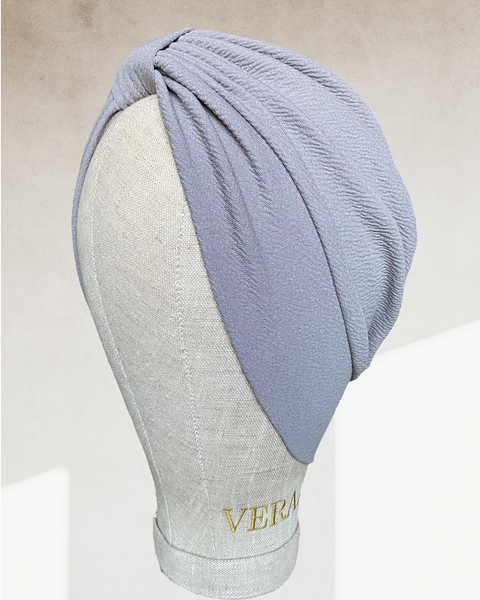 Grey texture jersey turban