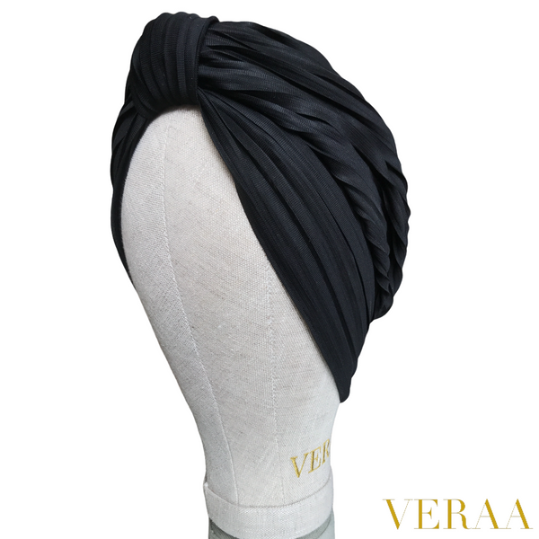 Tulle pleated turban