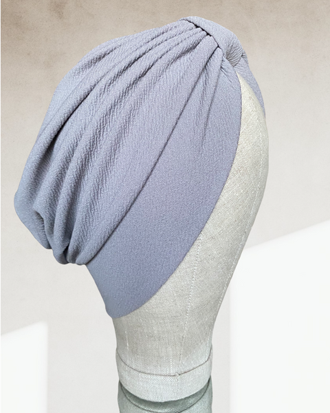 Grey texture jersey turban