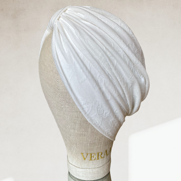 Ivory jersey turban