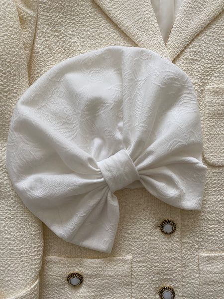 Ivory jersey turban